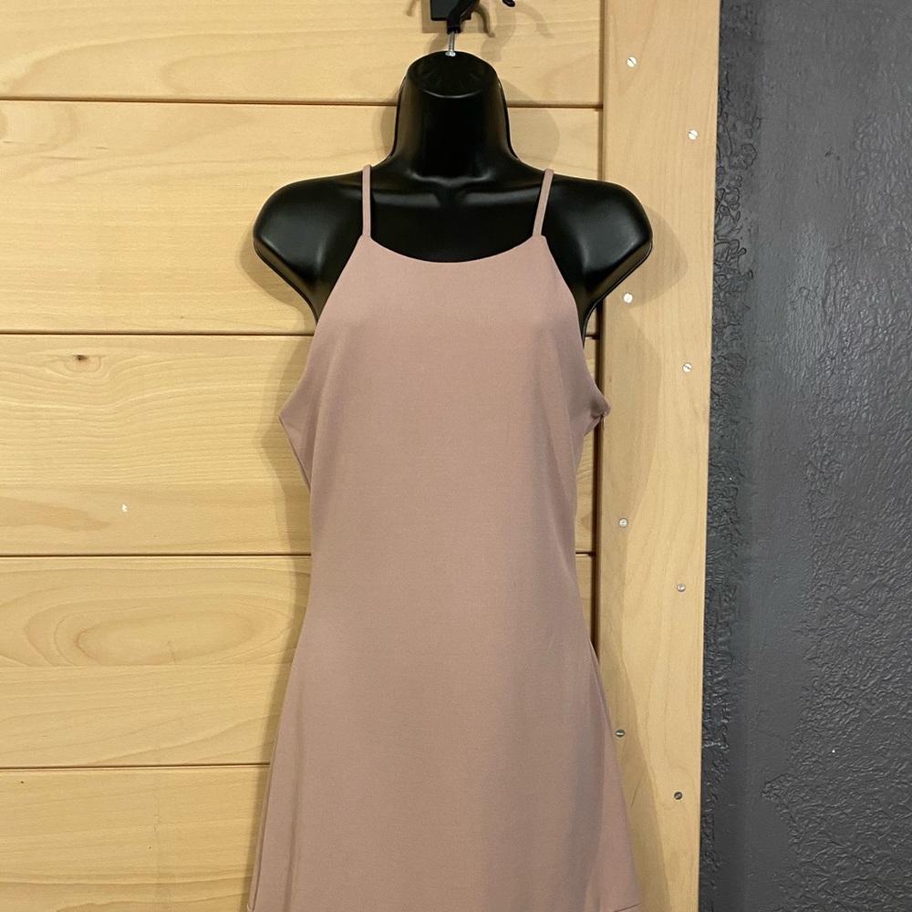 Mauve Spaghetti Strapped Summer Dress